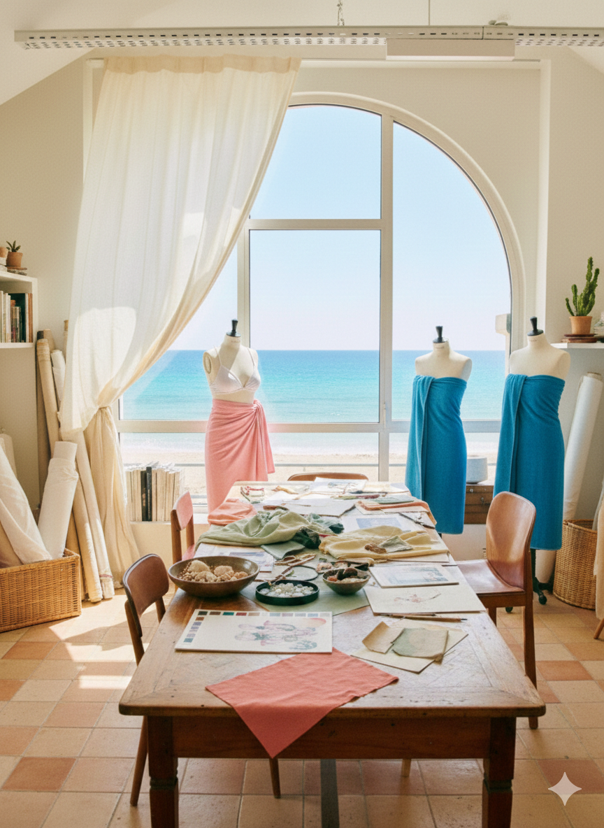 Atelier de couture AURÈGE, une mode balnéaire responsable et circulaire